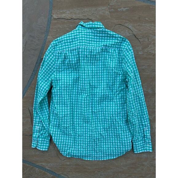 Crewcuts Boys Green Gingham Button Down Shirt Size 14 - Picture 3 of 3